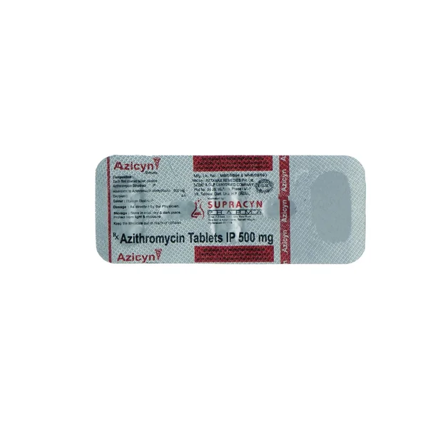 Azicyn 500 Tablet 3's, Pack of 3 TABLETS