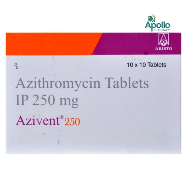 Azivent 250 mg Tablet 10's