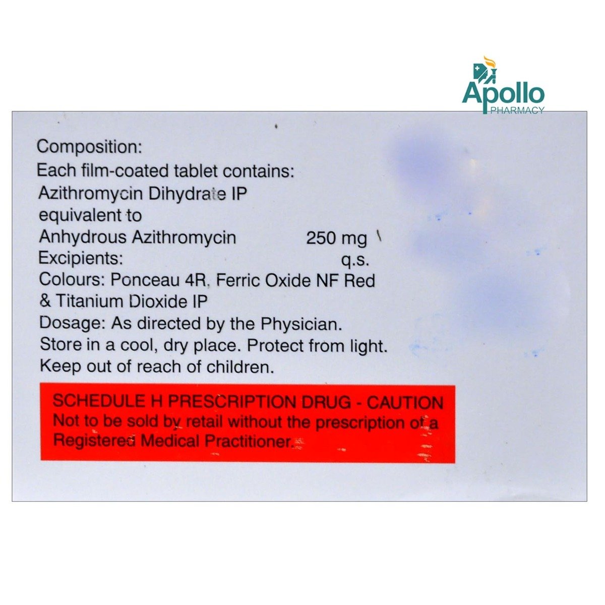 Azivent 250 mg Tablet 10's, Pack of 10 TABLETS Azivent 250 mg Tablet 10's, Pack of 10 TABLETS