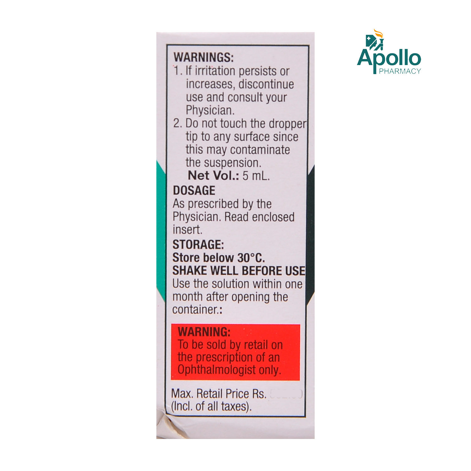 Azopt Opthalmic Suspension 5 ml Price, Uses, Side Effects, Composition