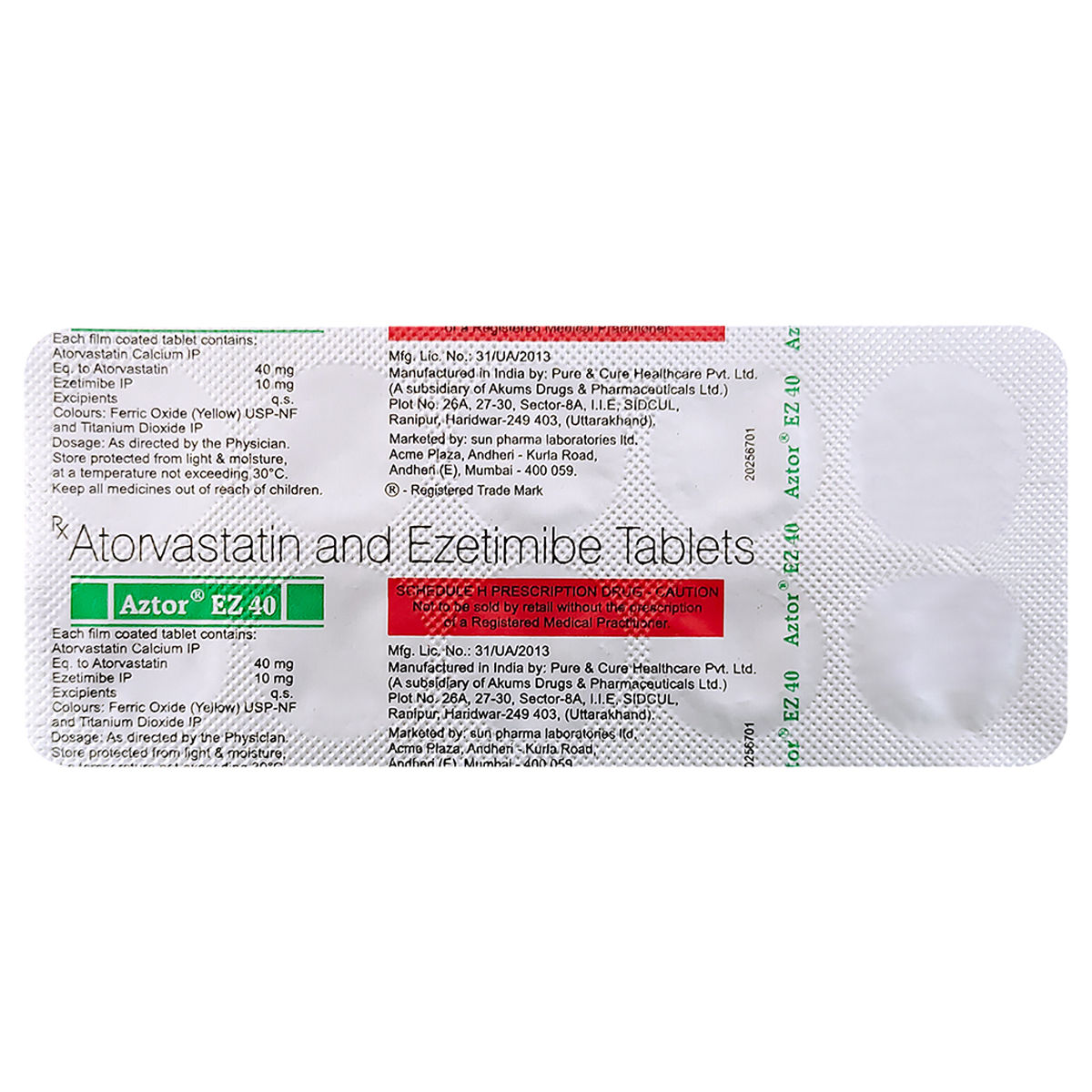 Buy Aztor EZ 40 Tablet 10's online | Uses, Side Effects, Price and ...