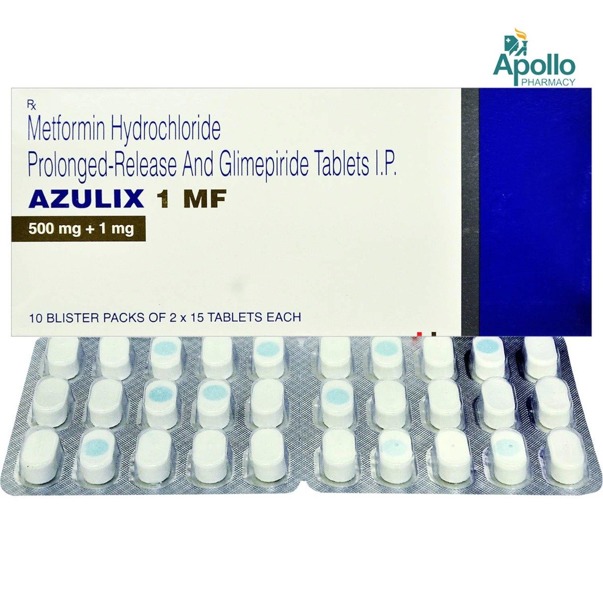 Azulix 1 MF Tablet 15's, Pack of 15 TABLETS Azulix 1 MF Tablet 15's, Pack of 15 TABLETS