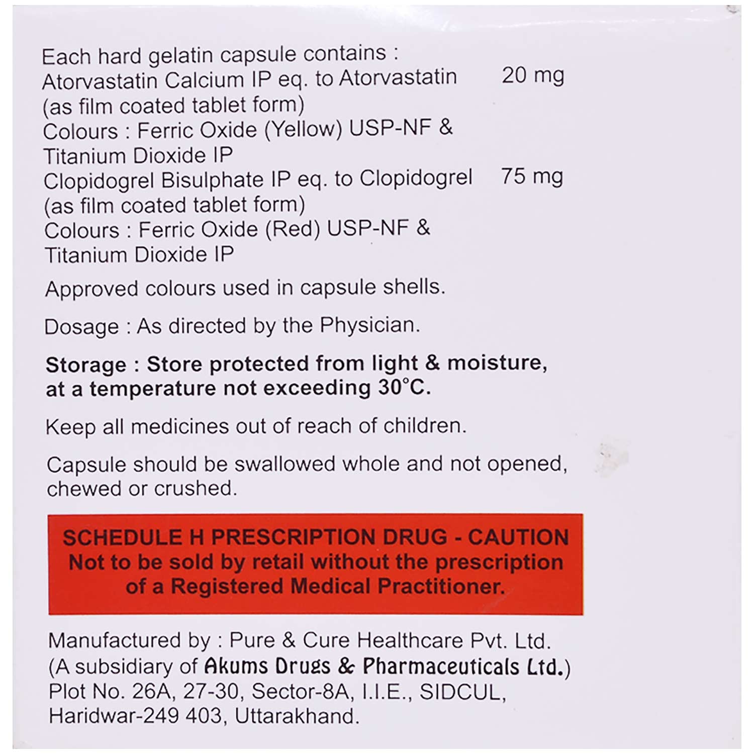 Azvas Cv-C 20/75mg Capsule 10's, Pack of 10 CapsuleS Azvas Cv-C 20/75mg Capsule 10's, Pack of 10 CapsuleS