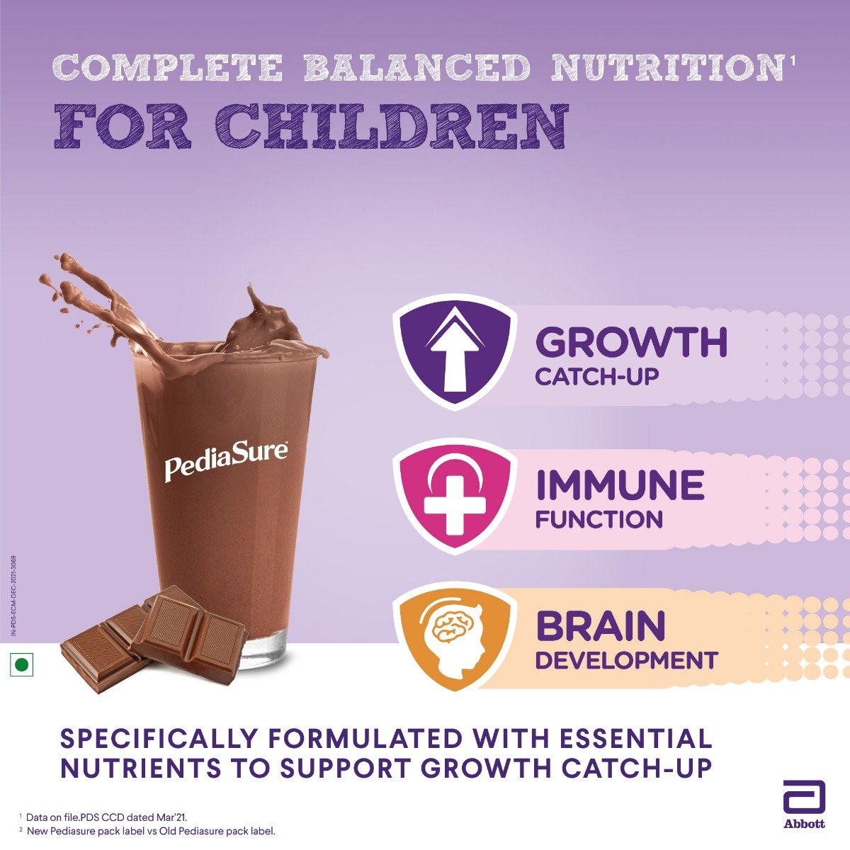 Pediasure Complete, Balanced Nutrition Premium Chocolate Flavour Nutrition Powder for Kids Growth, 750 gm, Pack of 1 Pediasure Complete, Balanced Nutrition Premium Chocolate Flavour Nutrition Powder for Kids Growth, 750 gm, Pack of 1