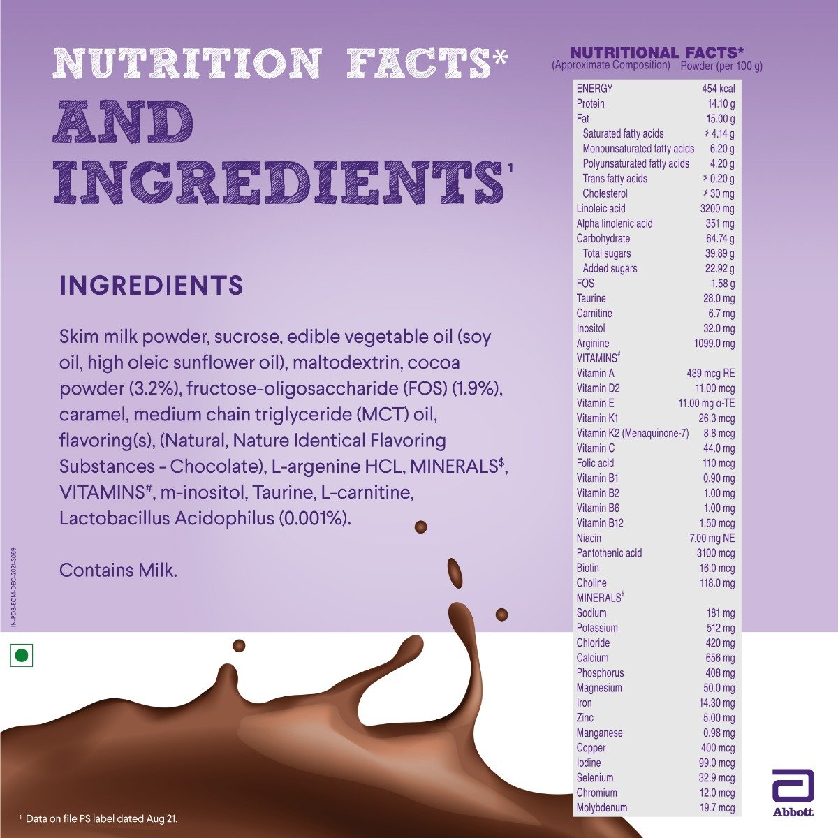 Pediasure Complete, Balanced Nutrition Premium Chocolate Flavour Nutrition Powder for Kids Growth, 750 gm, Pack of 1 Pediasure Complete, Balanced Nutrition Premium Chocolate Flavour Nutrition Powder for Kids Growth, 750 gm, Pack of 1