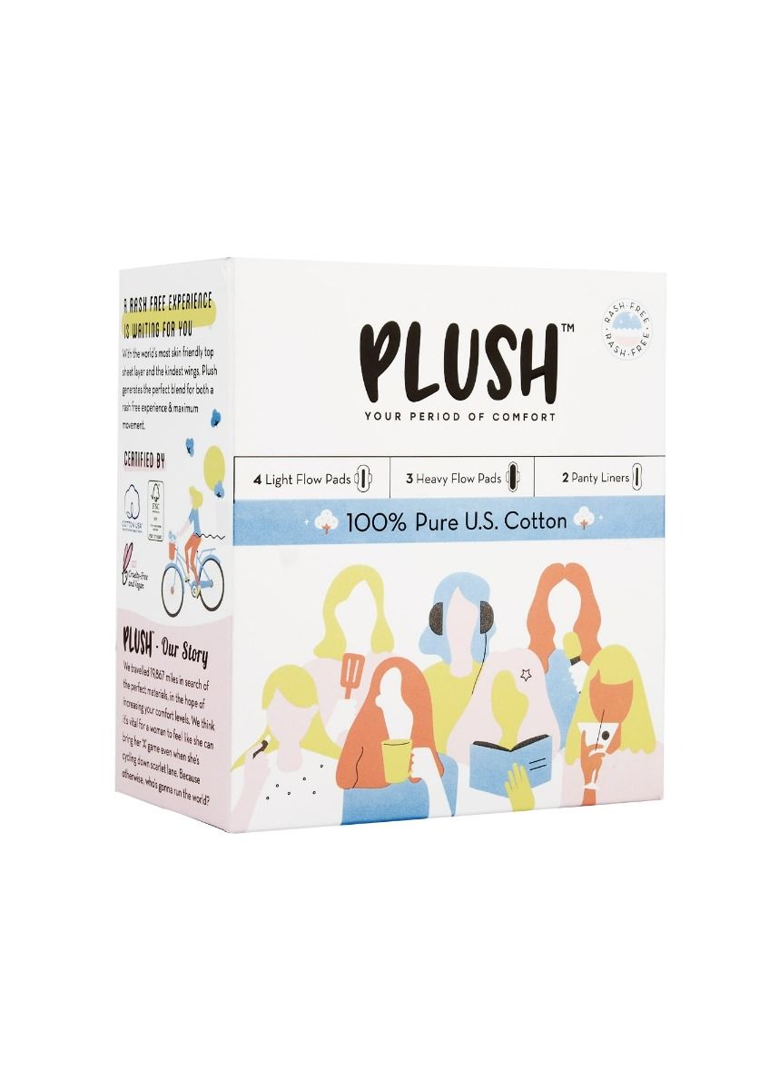 Plush 100 Pure US Cotton Ultra Thin Sanitary Pads 7 Count Price Uses