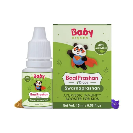 Baby Organo Baalprashan Swarnaprashan Ayurvedic Immunity Booster Drops, 15 ml