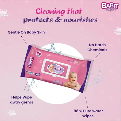 Babit Baby Care Soft Wipes, 25 Count, Pack of 1