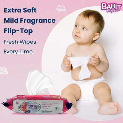 Babit Baby Care Soft Wipes, 25 Count, Pack of 1