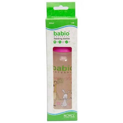 Babio Feeding Bottle Pink +3M, 250 ml, Pack of 1