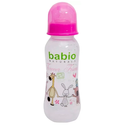 Babio Feeding Bottle Pink +3M, 250 ml, Pack of 1