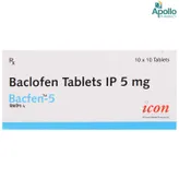 Bacfen 5 Tablet 10's, Pack of 10 TABLETS