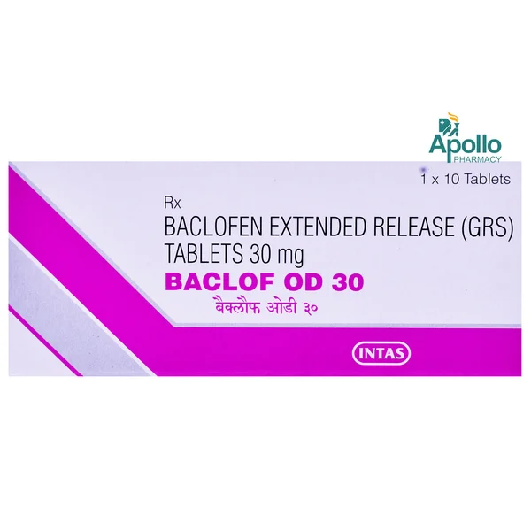 Baclof OD 30 Tablet 10's, Pack of 10 TABLETS