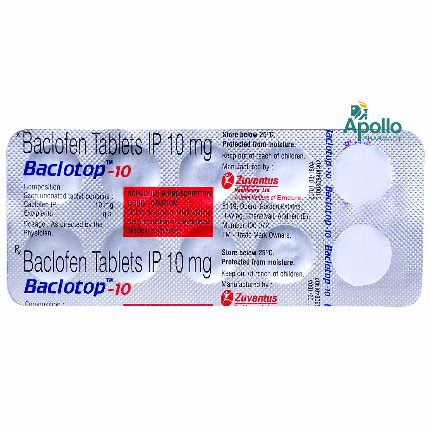 Baclotop-10 Tablet 10's, Pack of 10 TABLETS Baclotop-10 Tablet 10's, Pack of 10 TABLETS