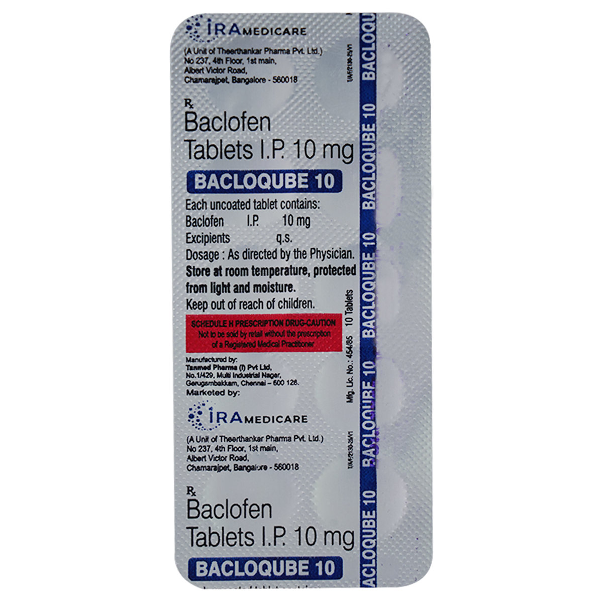 Bacloqube 10 Tablet 10's, Pack of 10 Bacloqube 10 Tablet 10's, Pack of 10
