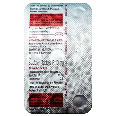 Baclof-10 Tablet 15's