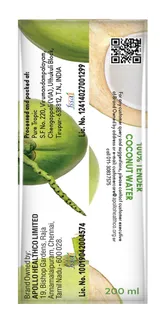 Apollo Pharmacy Coconut Water, 200 ml, Pack of 1
