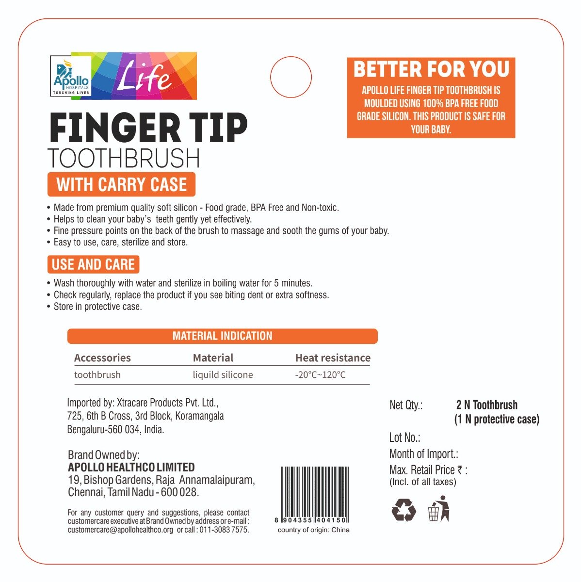 Apollo Life Finger Tip Toothbrush with Carry Case, 2 Count, Pack of 1 Apollo Life Finger Tip Toothbrush with Carry Case, 2 Count, Pack of 1