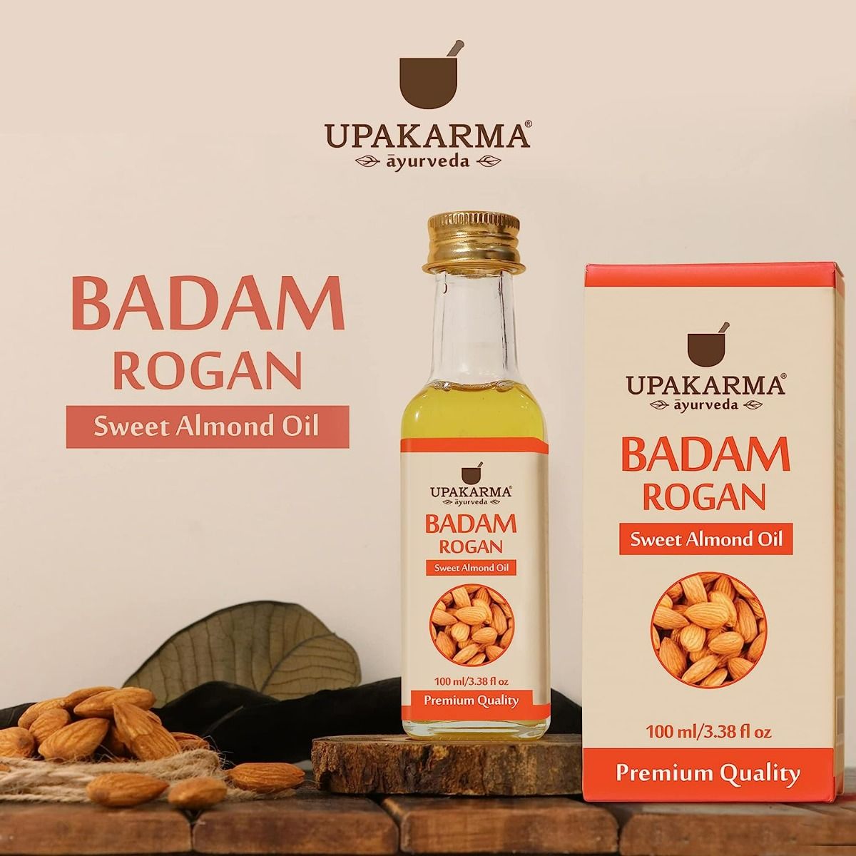 Upakarma Ayurveda Badam Rogan Sweet Almond Oil, 100 ml Price, Uses