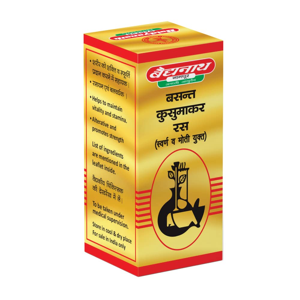 Baidyanath (Nagpur) Basant Kusumakar Ras, 30 Tablets, Pack of 1 Baidyanath (Nagpur) Basant Kusumakar Ras, 30 Tablets, Pack of 1