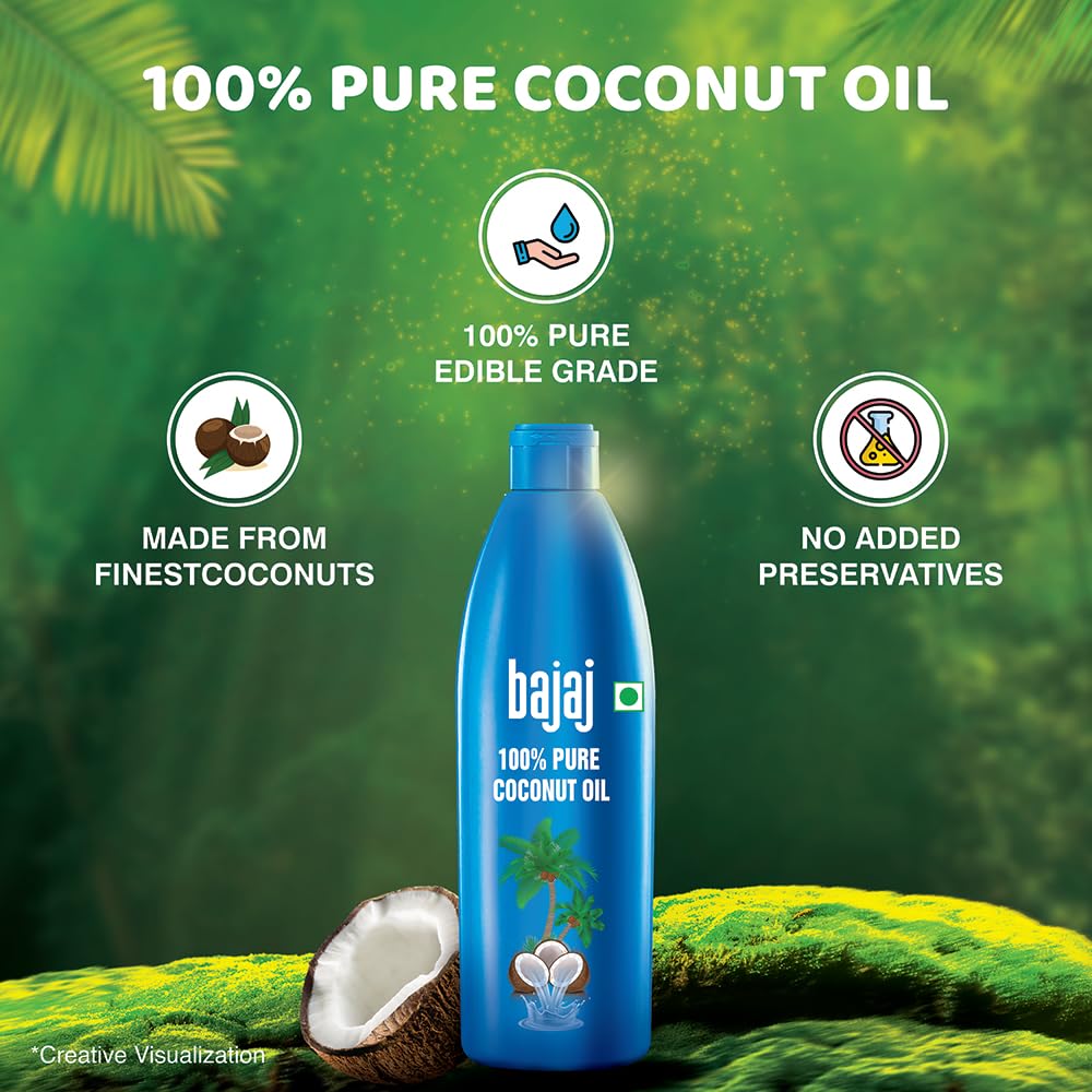 Bajaj Coconut Oil, 525 ml, Pack of 1 Bajaj Coconut Oil, 525 ml, Pack of 1