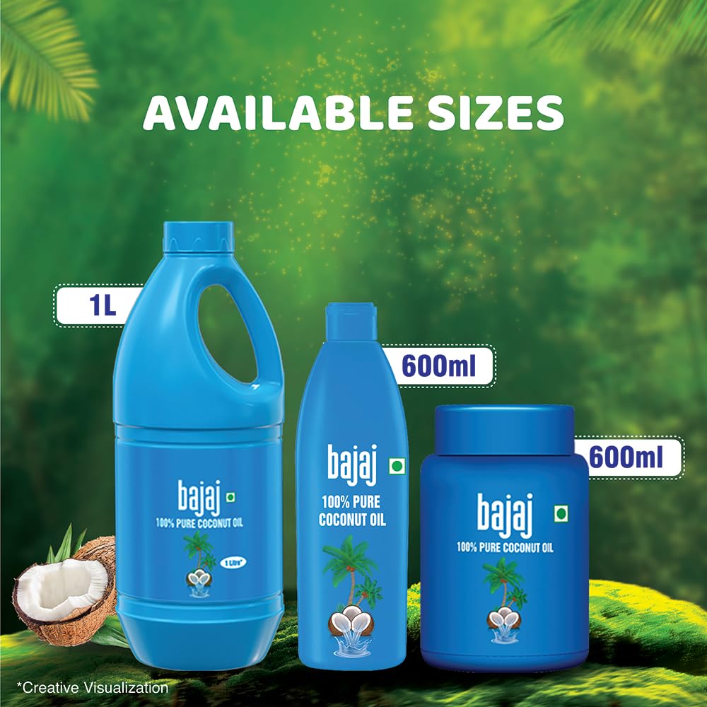 Bajaj Coconut Oil, 525 ml, Pack of 1 Bajaj Coconut Oil, 525 ml, Pack of 1