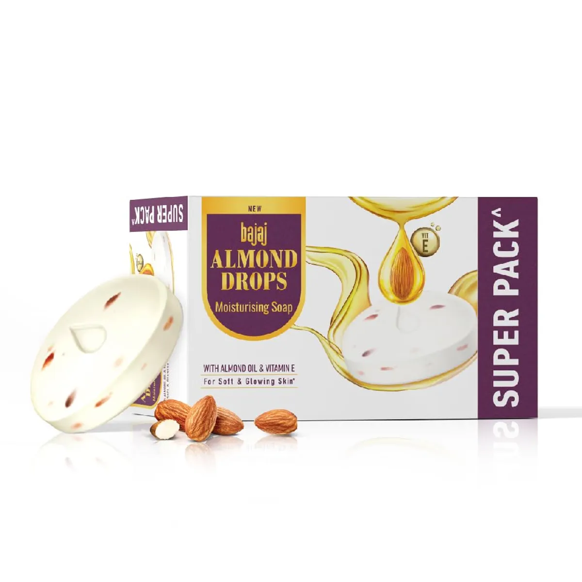 Buy Bajaj Almond Drops Moisturising Soap, 3x125 gm 19 Minutes