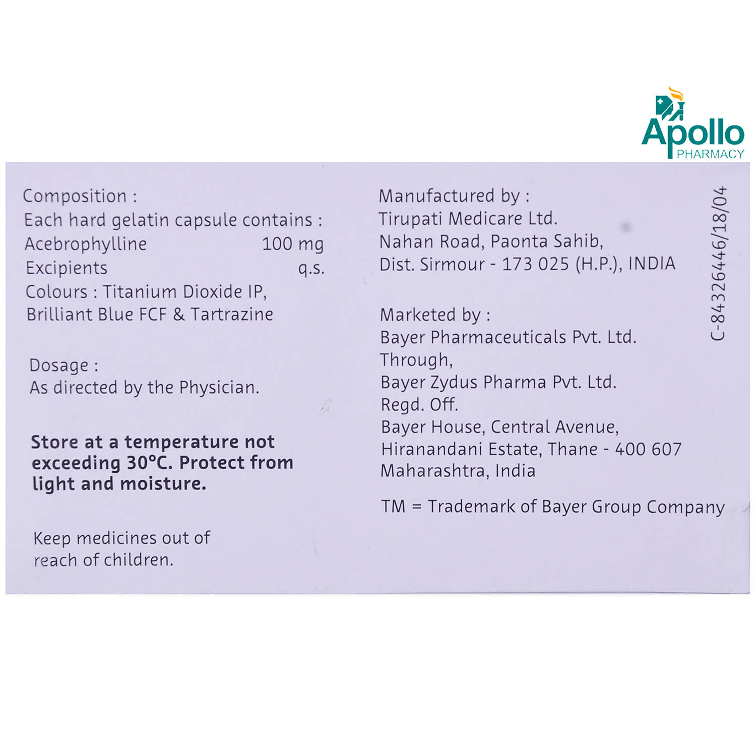 Bayace Capsule 10's, Pack of 10 CapsuleS Bayace Capsule 10's, Pack of 10 CapsuleS