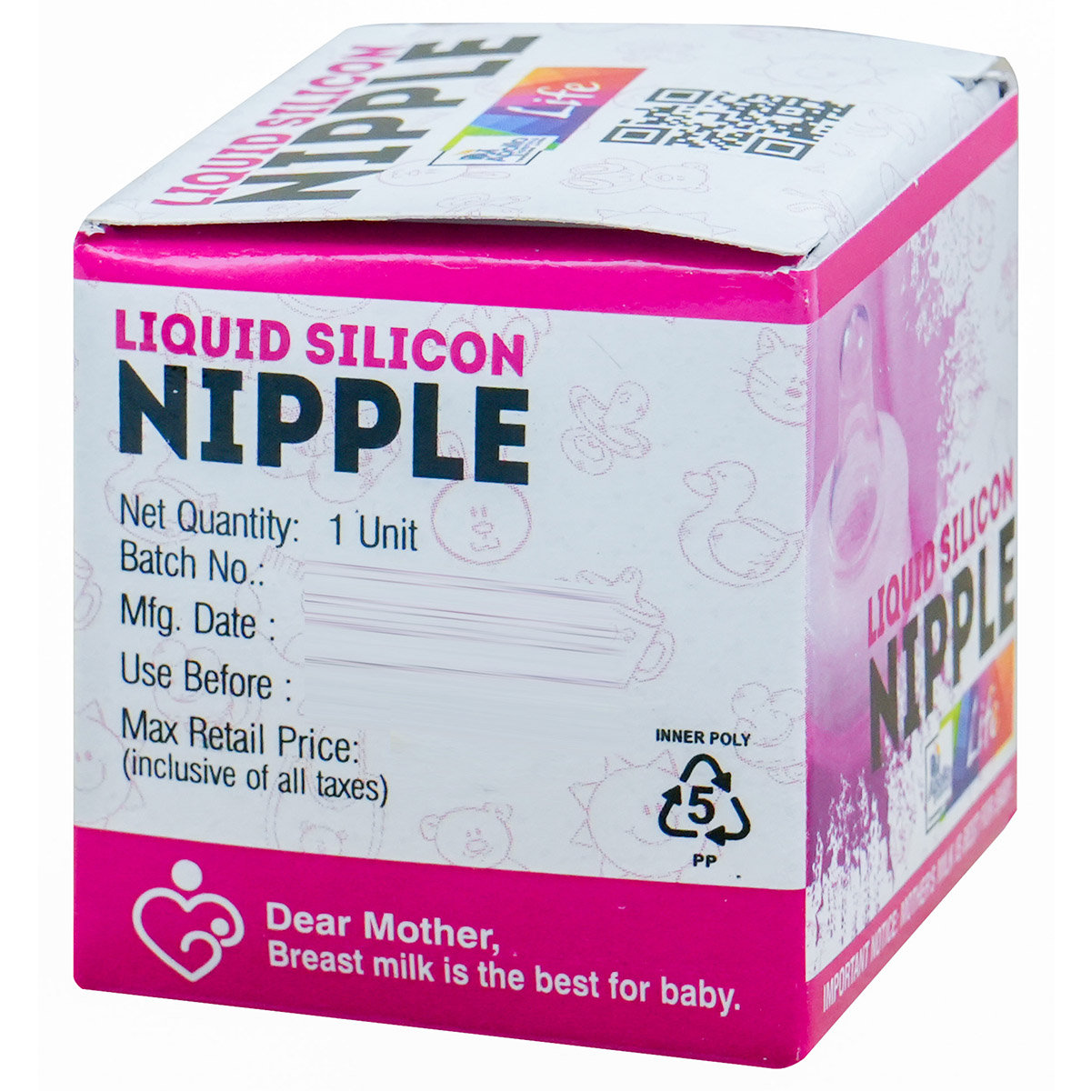 Apollo Life Liquid Silicone Nipple, 1 Count, Pack of 1 Apollo Life Liquid Silicone Nipple, 1 Count, Pack of 1