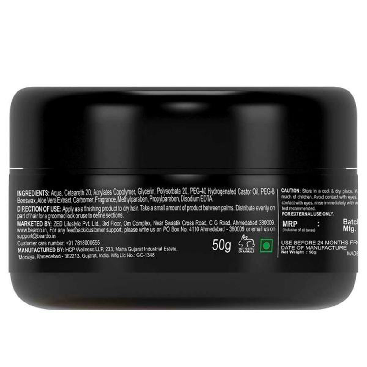 Beardo Strong Hold Crystal Gel Wax, 50 gm Price, Uses, Side Effects, Composition Apollo Pharmacy