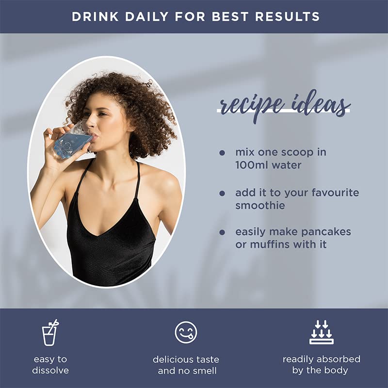 Beautywise Advanced Collagen Proteins Blueberry Flavour Powder, 250 gm Jar, Pack of 1 Beautywise Advanced Collagen Proteins Blueberry Flavour Powder, 250 gm Jar, Pack of 1