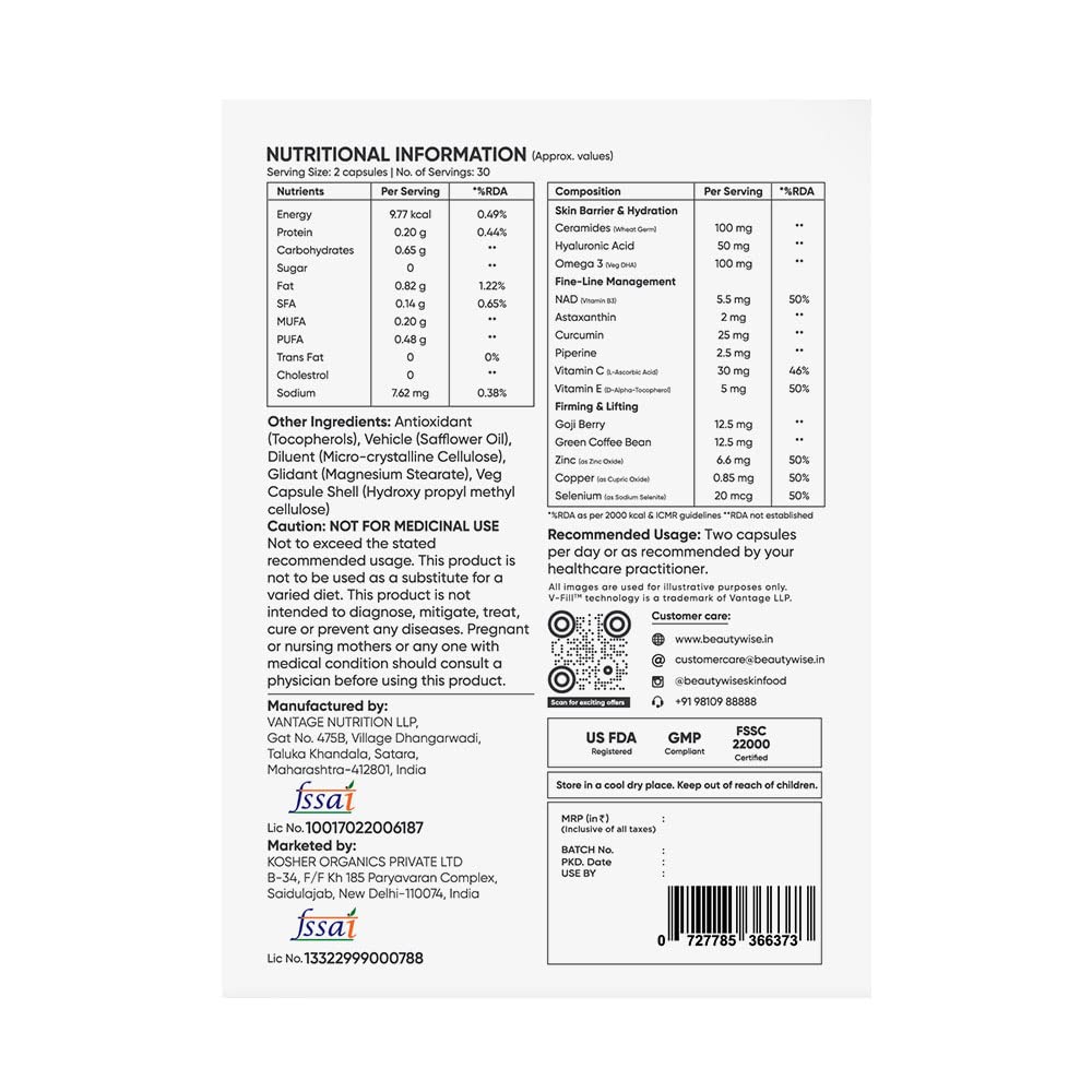 Beautywise Skin Resilience, 60 Capsules, Pack of 1 Beautywise Skin Resilience, 60 Capsules, Pack of 1