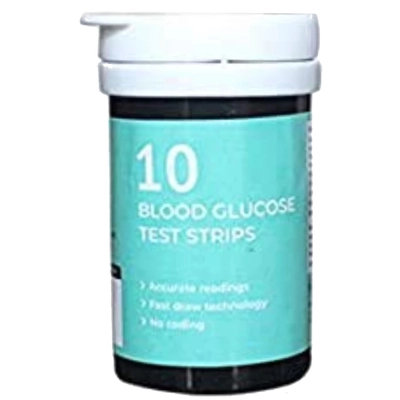 BeatO Curv Blood Glucose Test Strips, 10 Count, Pack of 1