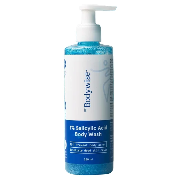 Be Bodywise 1% Salicylic Acid Body Wash 250 ml | 1% Salicylic Acid | Prevent Body Acne | Exfoliates Dead Skin | For All Skin Type, Pack of 1