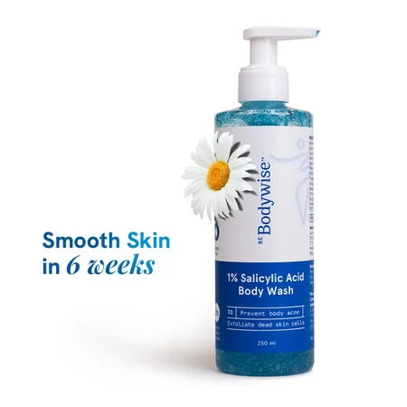 Be Bodywise 1% Salicylic Acid Body Wash 250 ml | 1% Salicylic Acid | Prevent Body Acne | Exfoliates Dead Skin | For All Skin Type