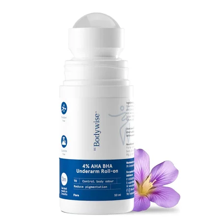 Be Bodywise 4% Aha Bha Flora Underarm Roll On, 50 ml