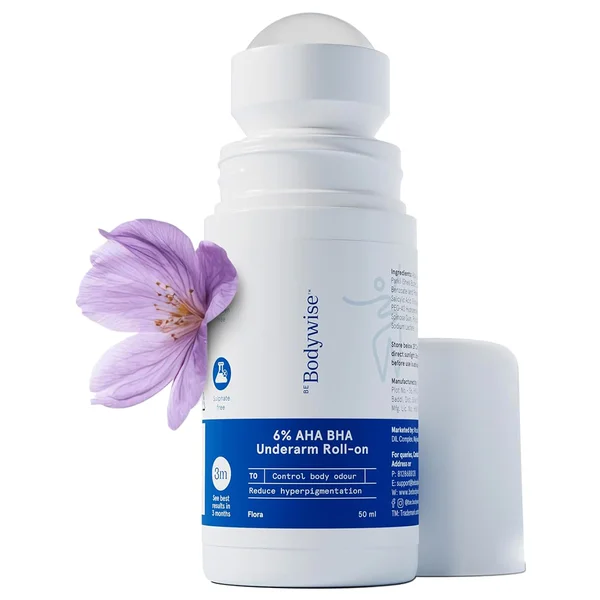 Be Bodywise 4% Aha Bha Flora Underarm Roll On, 50 ml