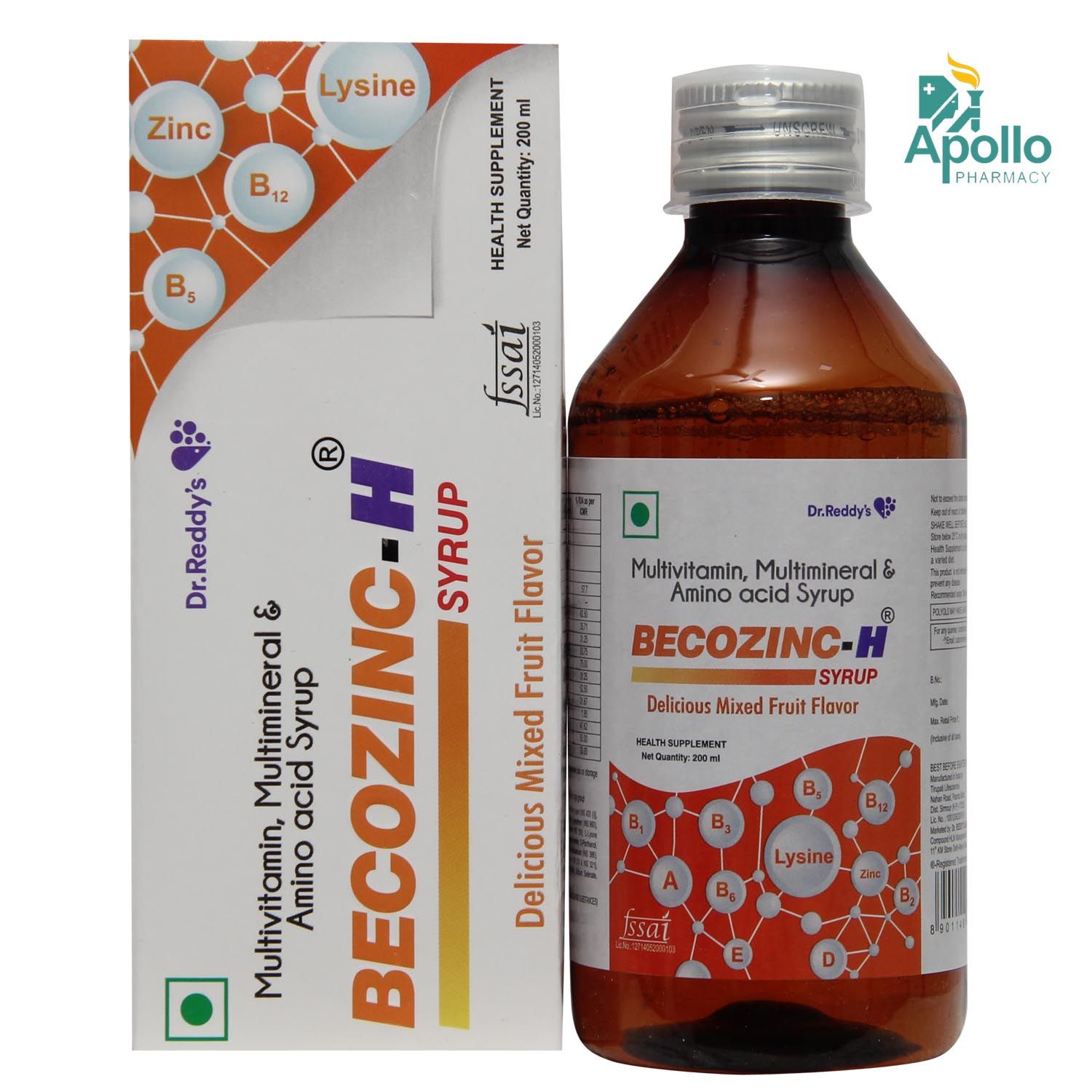 Becozinc H Syrup 200 Ml Price, Uses, Side Effects, Composition - Apollo ...