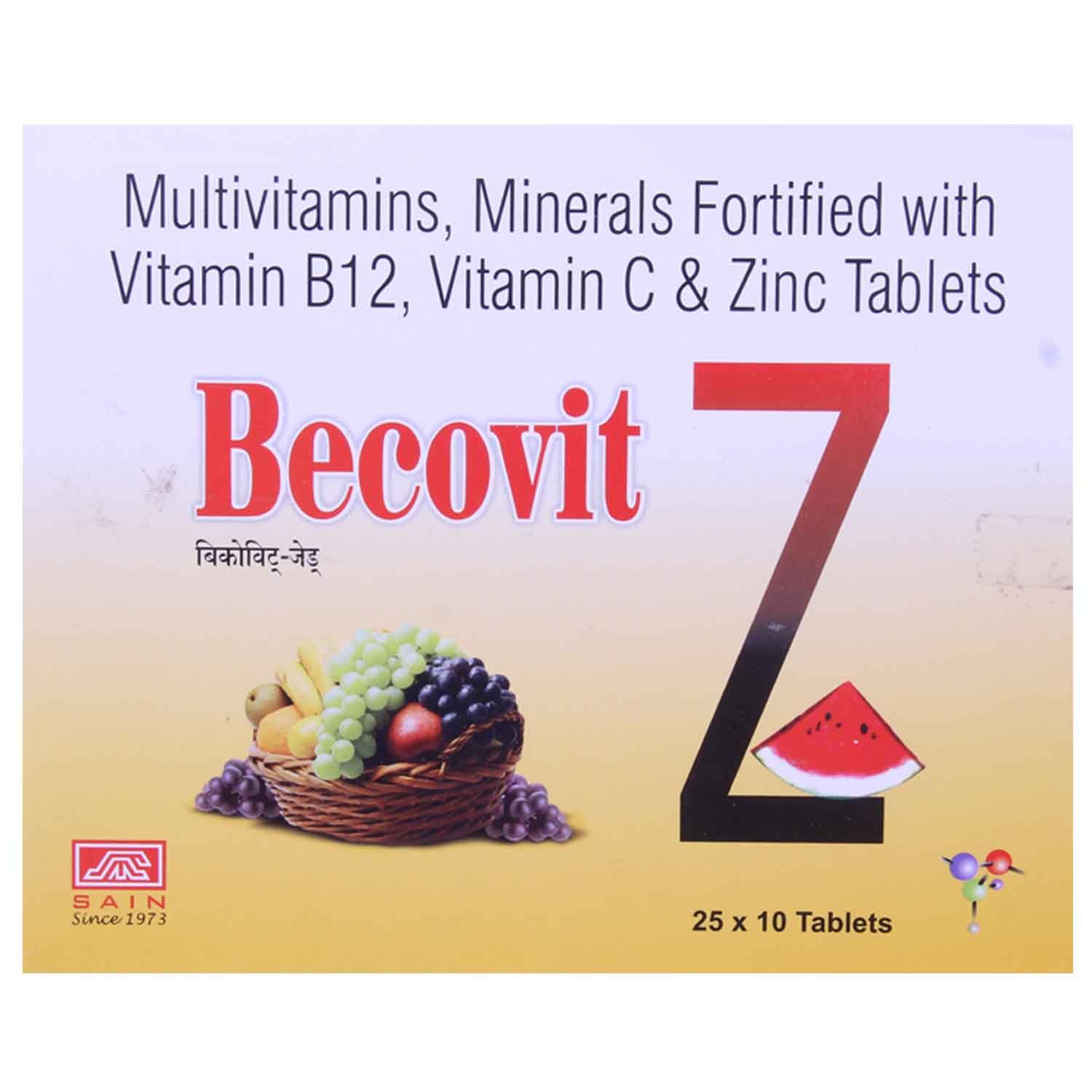 Becovit Z Tablet | Uses, Benefits, Price | Apollo Pharmacy