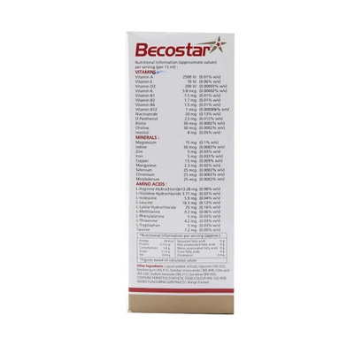 Becostar Syrup 200 ml, Pack of 1