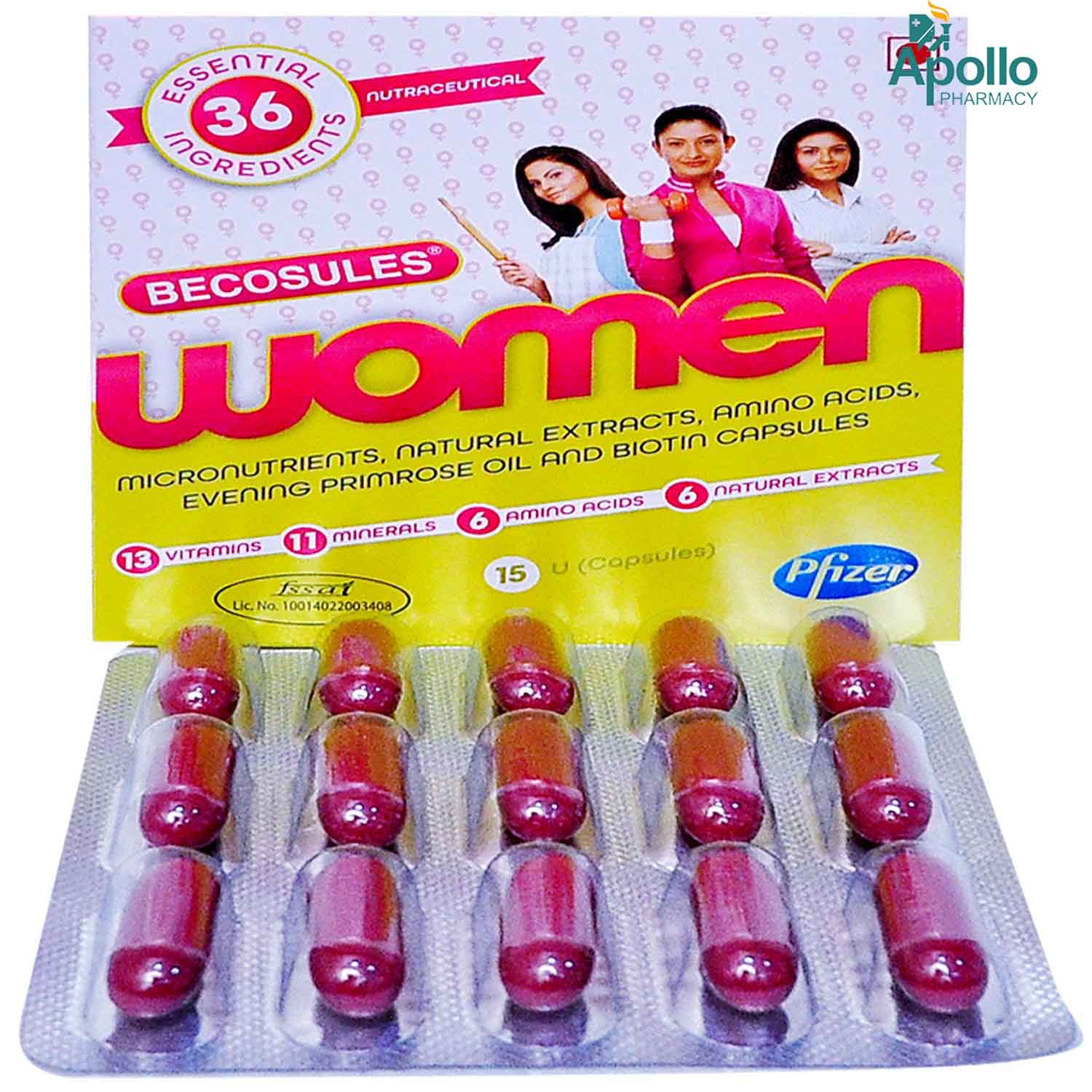 Becosules Women Capsule 15's, Pack of 15 Becosules Women Capsule 15's, Pack of 15