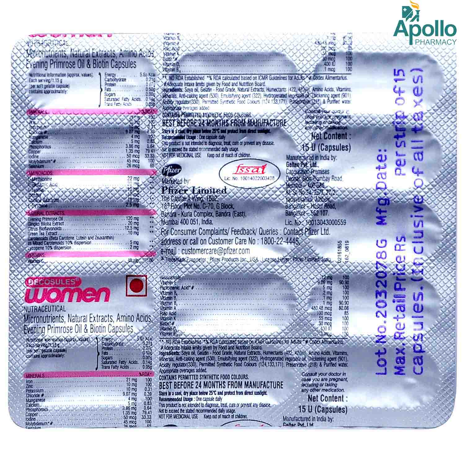 Becosules Women Capsule 15's, Pack of 15 Becosules Women Capsule 15's, Pack of 15