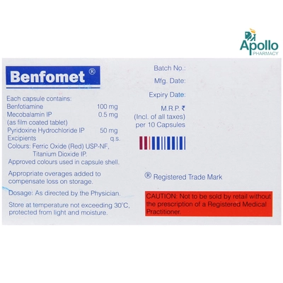 Benfomet Capsule 10's, Pack of 10 CAPSULES