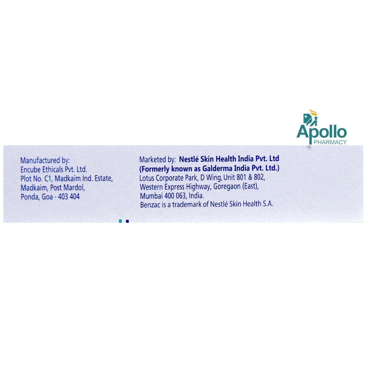 Benzac AC 2.5% Gel 20 gm, Pack of 1 Benzac AC 2.5% Gel 20 gm, Pack of 1