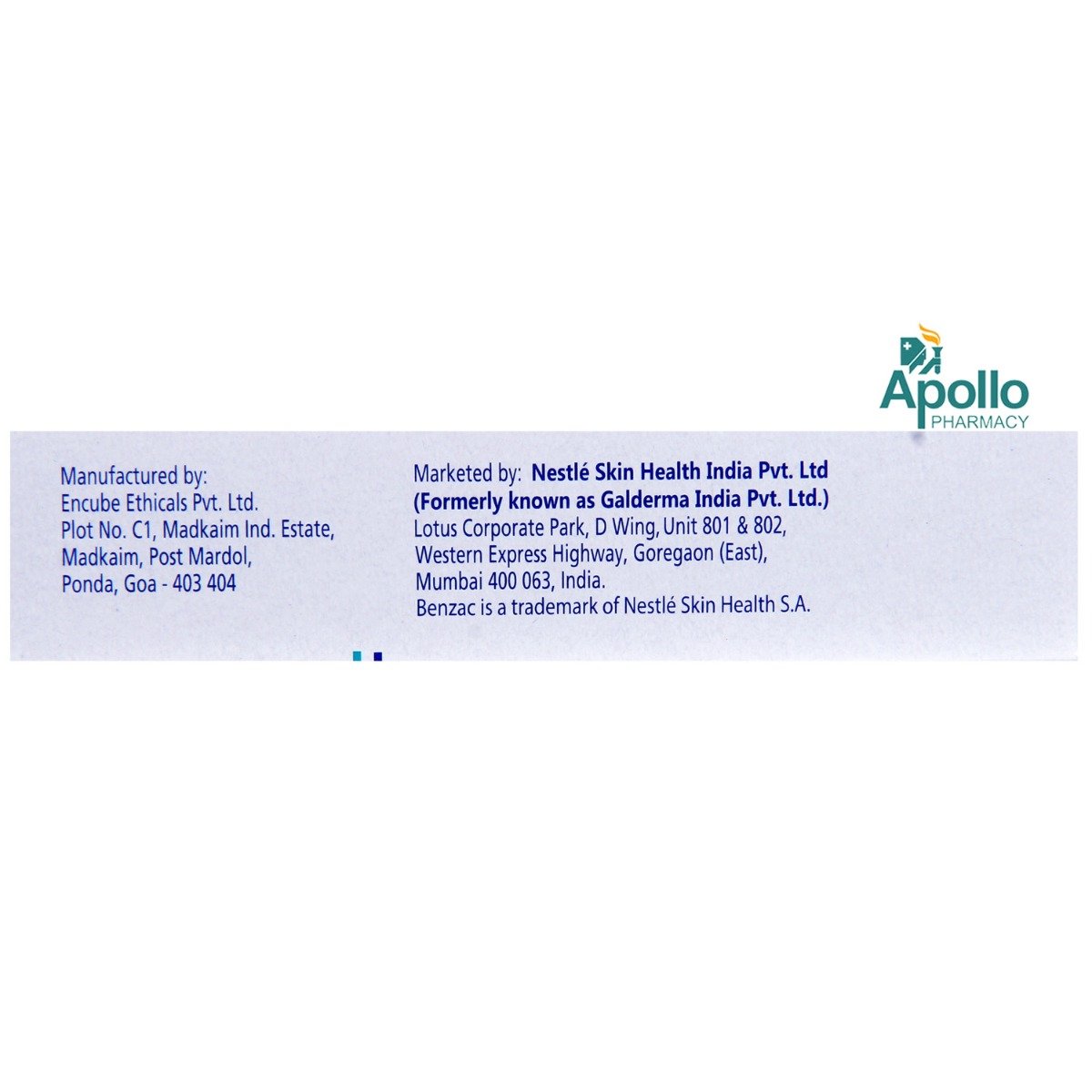 Benzac AC 2.5% Gel 20 gm, Pack of 1 Benzac AC 2.5% Gel 20 gm, Pack of 1