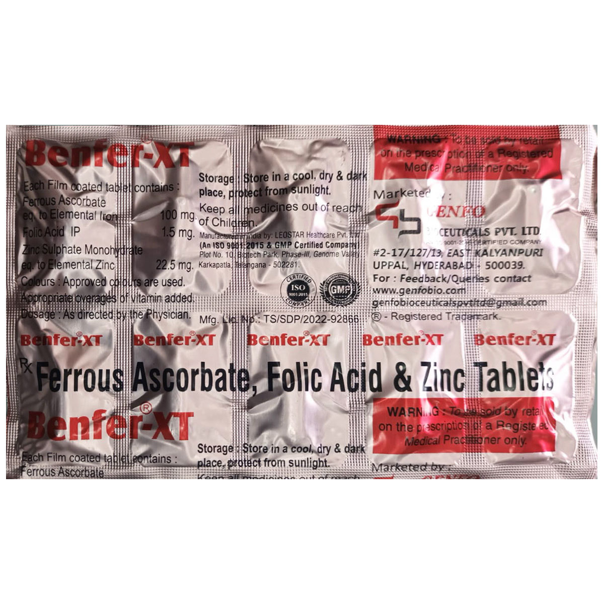 Benfer-XT Tablet 10's, Pack of 10 Benfer-XT Tablet 10's, Pack of 10