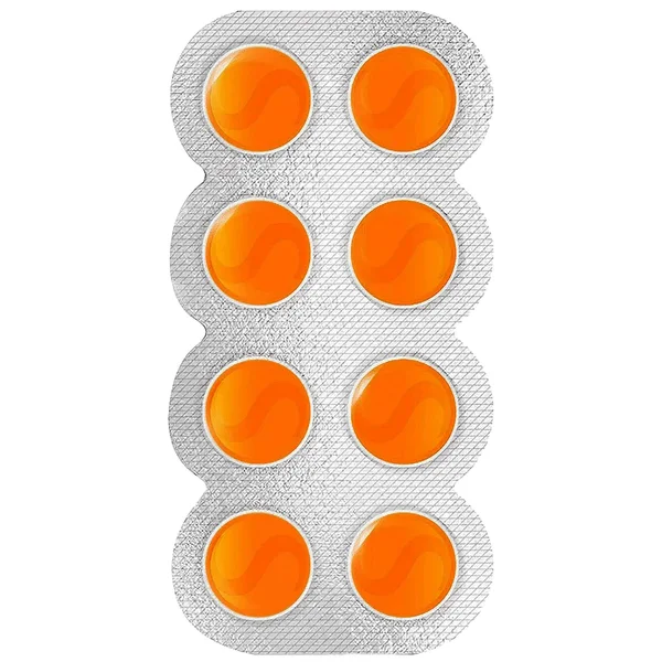 Benadryl Orange Flavour Lozenges, 8 Count, Pack of 8