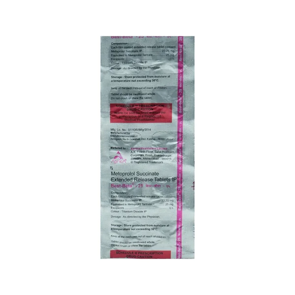 Best Beta 25mg Tablet 10's
