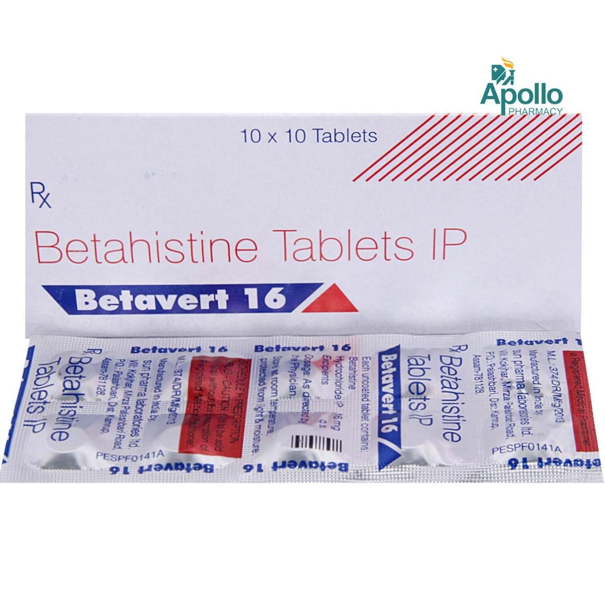 Betavert 16 Tablet 10's Price, Uses, Side Effects, Composition Apollo