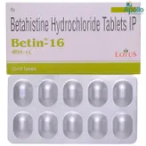 BETIN 16MG TABLET, Pack of 10 TABLETS